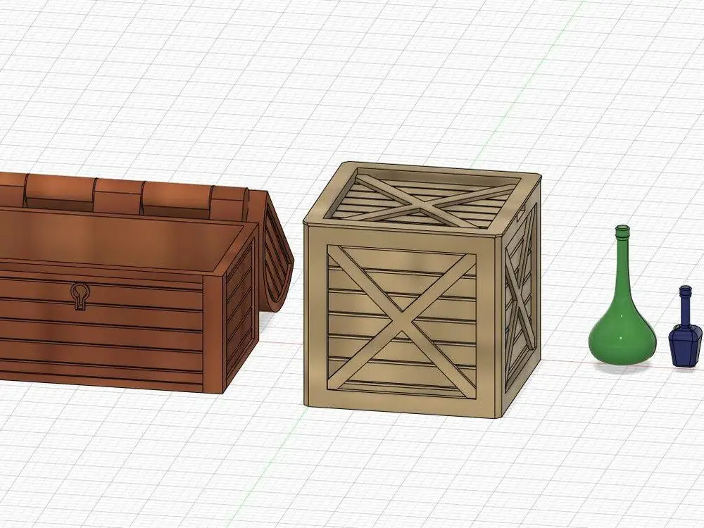Skyrim Bottles and boxes/ Lootchests