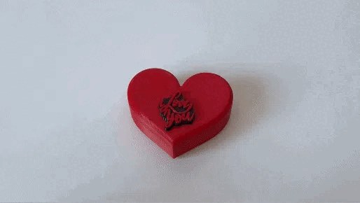 Valentine giftbox heart lockable