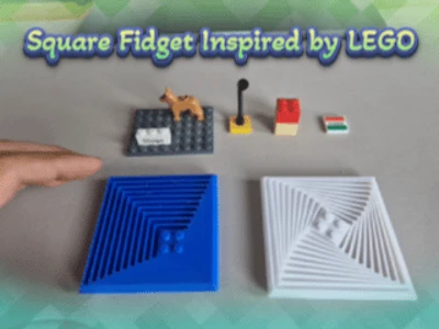 Square Fidget - Lego Inspired