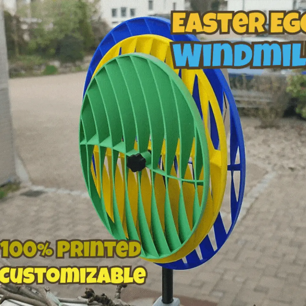 Easter Egg Windmill - Customizable Pinwheel Decoration