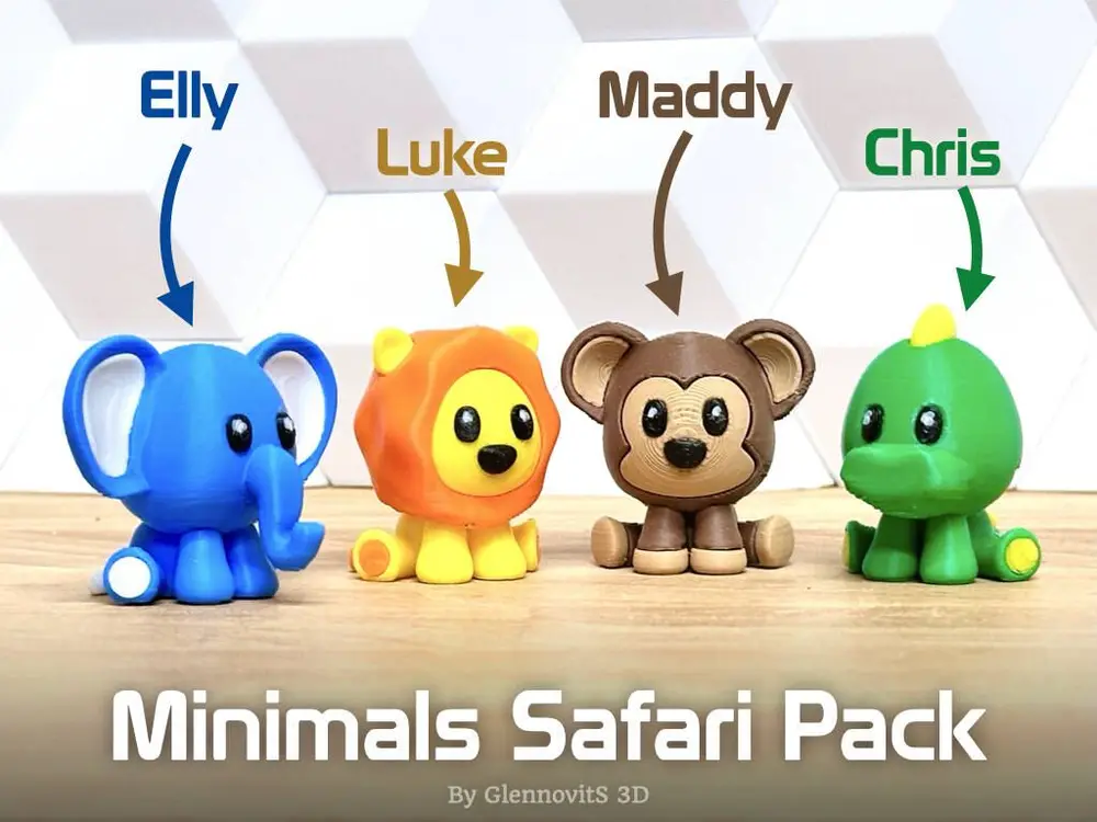 Minimals Safari Pack (cute tiny animal figures)