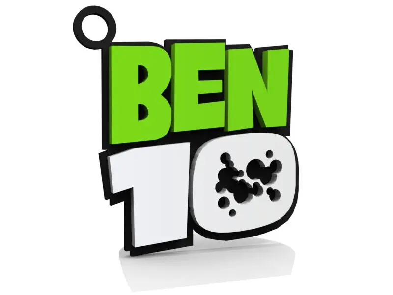 The Ben 10 logo keychain
