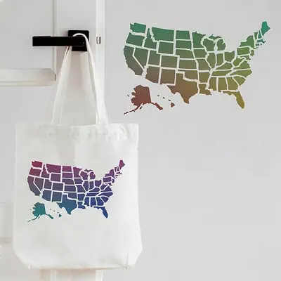 United States Map Stencil