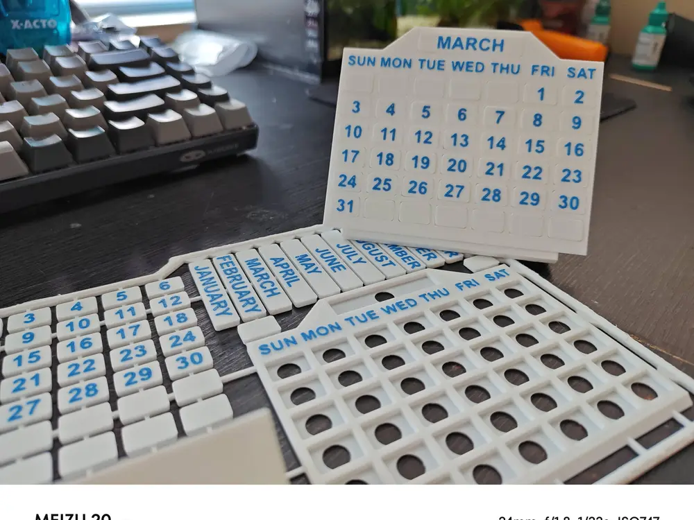 Calendar Kit Card 日历拼装件卡
