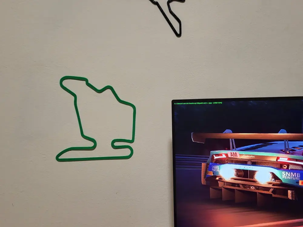 Hungaroring track map wall decor