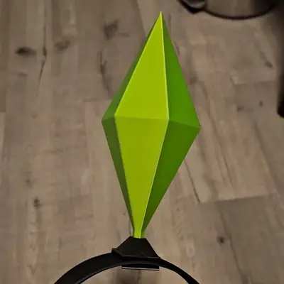 Sims plumbob headband clip. Lightweight, sturdy and easy to print