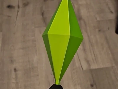 Sims plumbob headband clip. Lightweight, sturdy and easy to print
