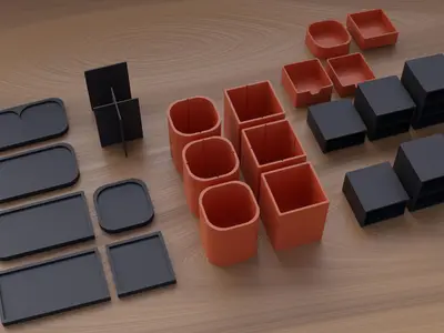 MODULAR Pen Holder (20+ Assets)