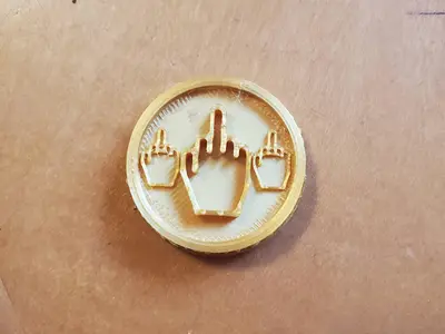 A Hole clock and coin