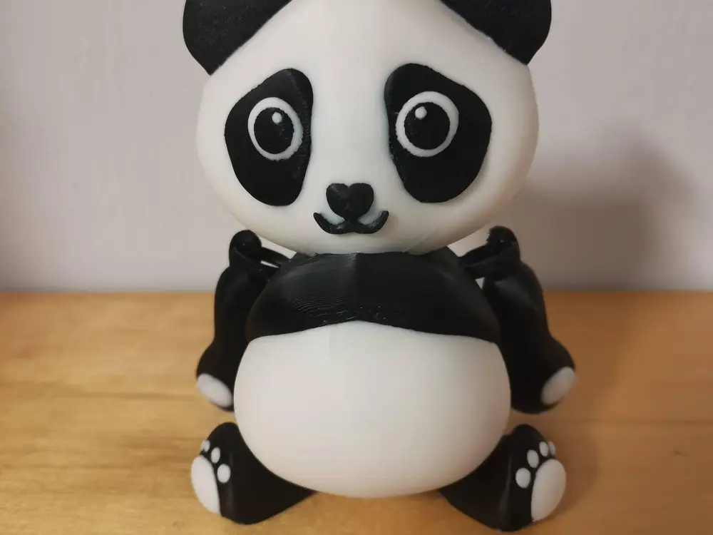 Cute multicolor articulated panda