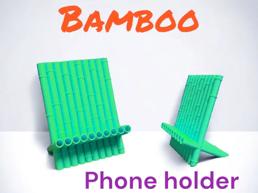 Bamboo phone holder