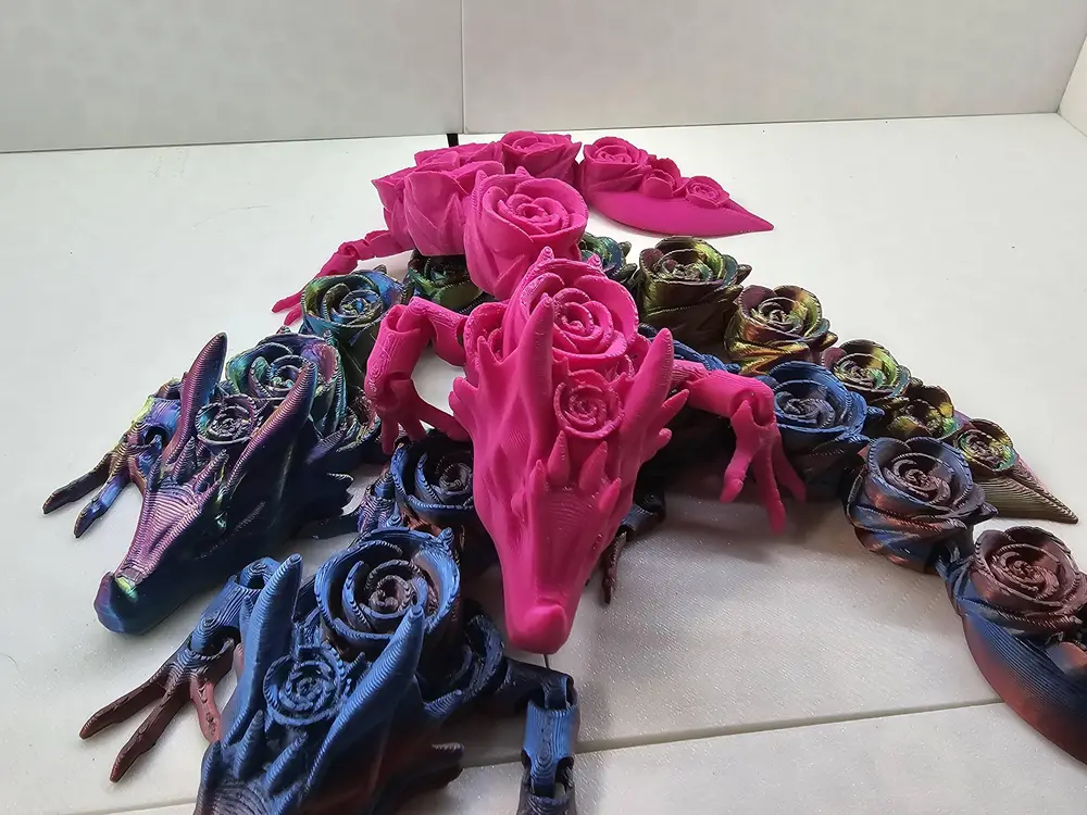 Rose Dragon articulated - Medium