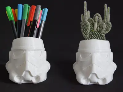 Storm Trooper - pen holder / plant pot