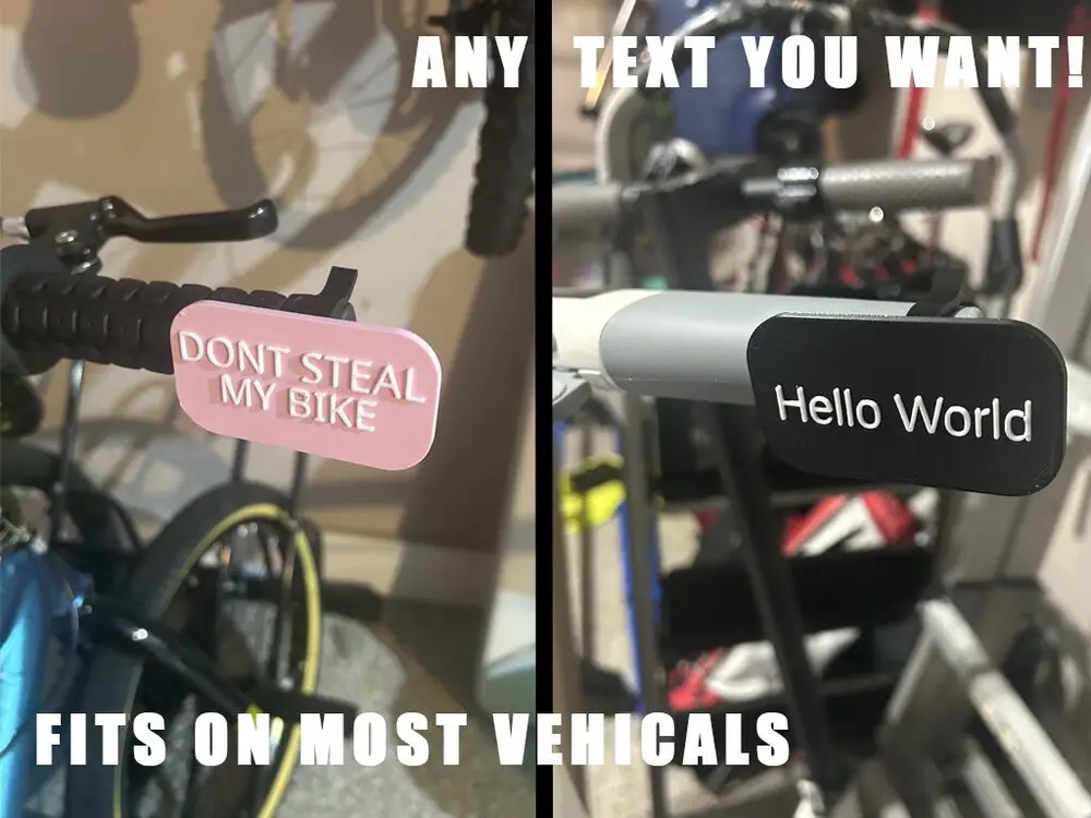 Customizable city transport signs with openscad for bikes and scooters