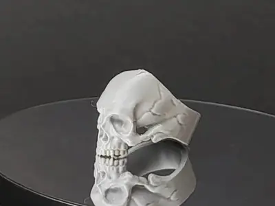 skull ring ultra detailled