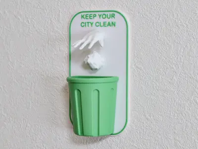 3D Sign: KEEP YOUR CITY CLEAN