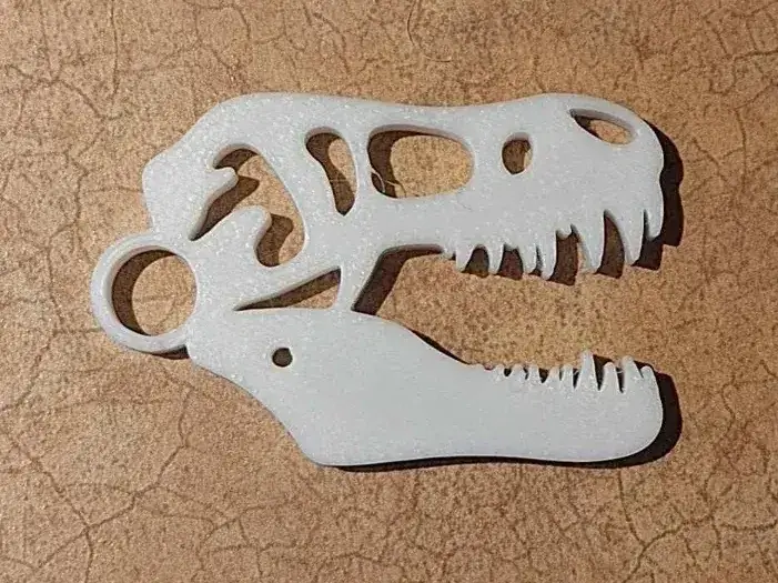 T-rex skull keychain