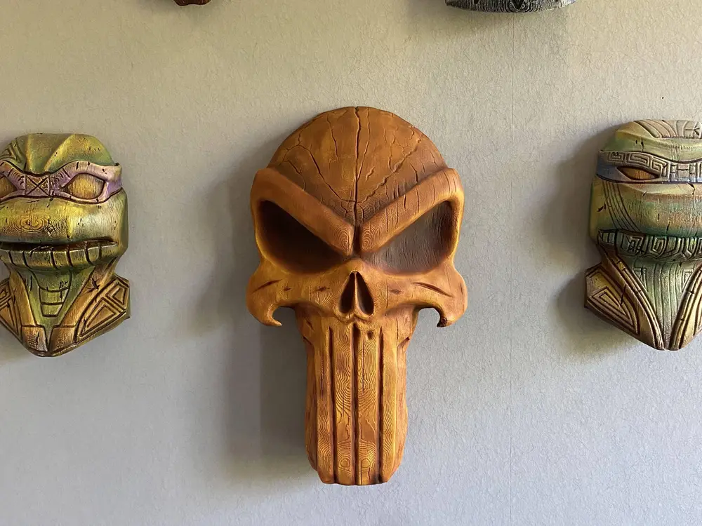 Punisher Wooden Skull Wallart