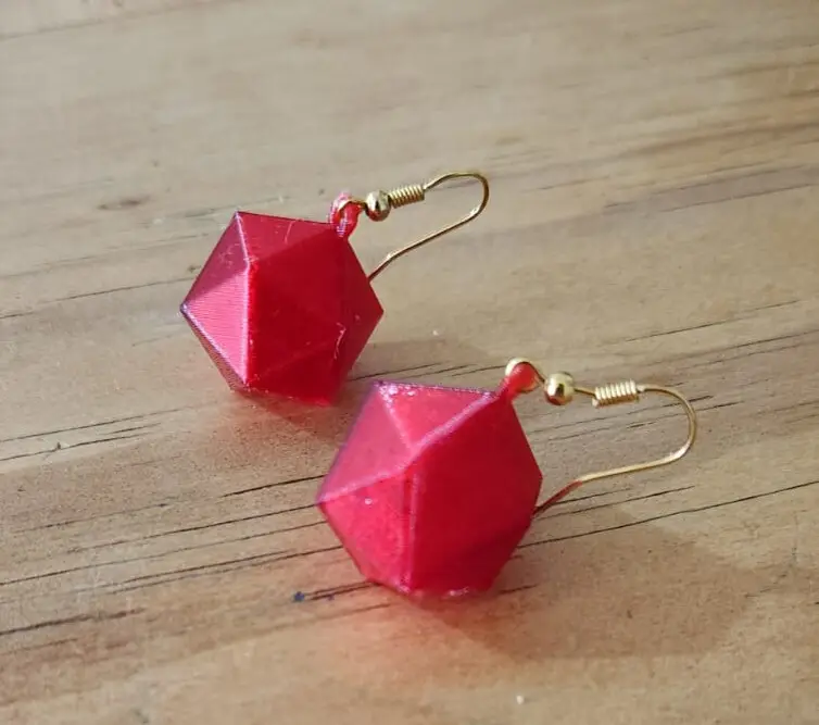 Icosahedron earring