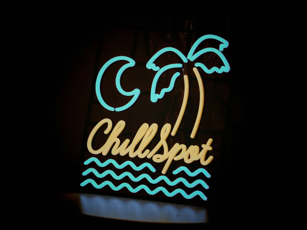 Neon sign: Chill Spot