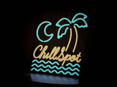 Neon sign: Chill Spot