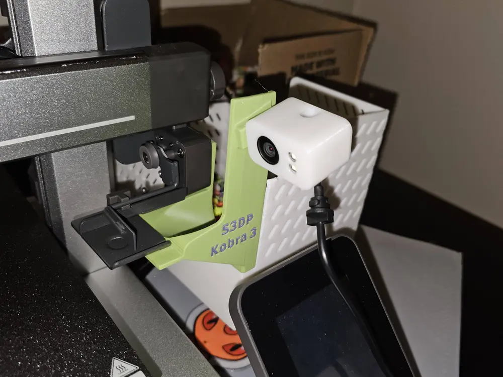 Anycubic Kobra 3 Filament Poop Catcher Bin With Camera Mount Version 2