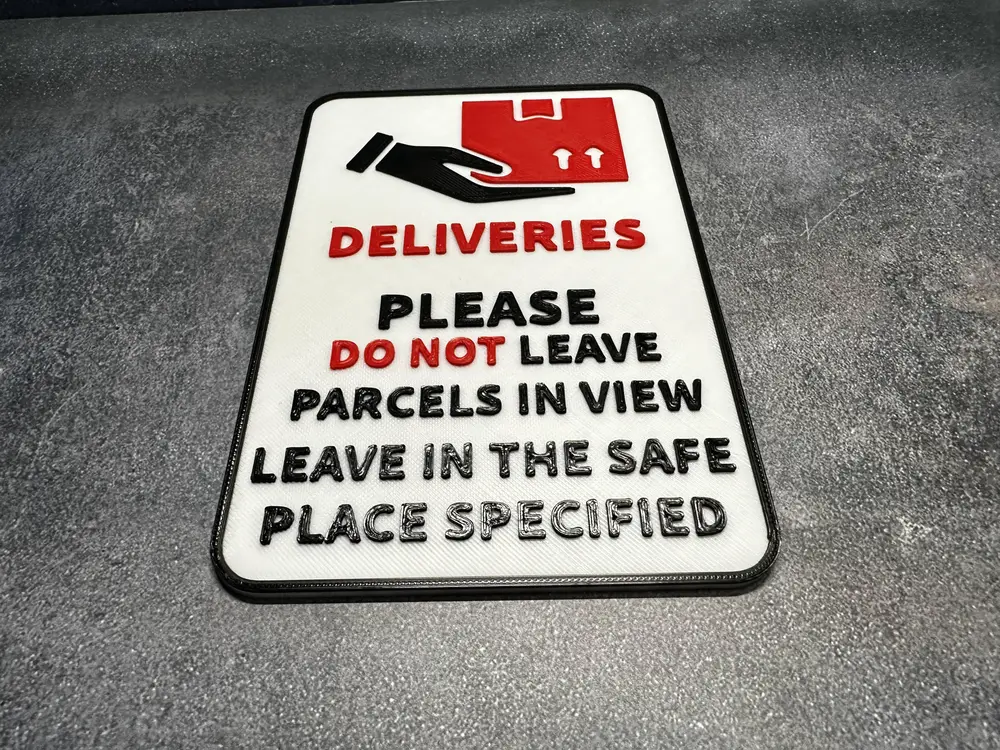 Delivery Driver Notice Sign