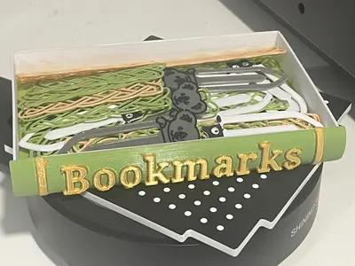 Book shaped book mark box.