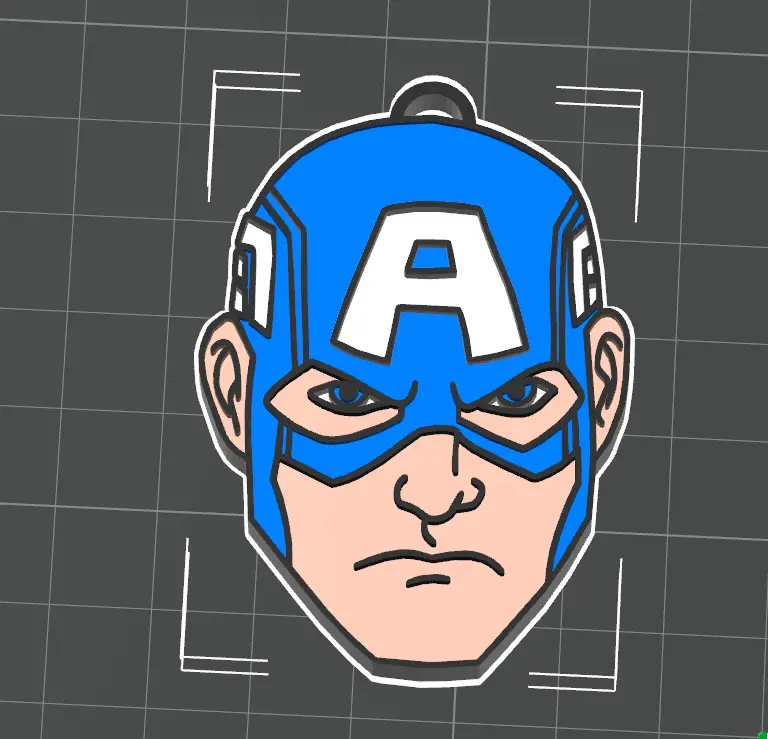 Captain America Keychain multicolor