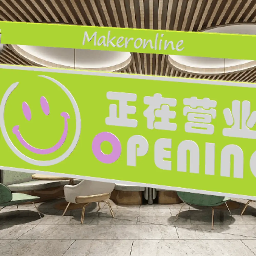 Rotatable placard—Opening & Closed