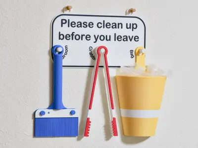 Clean-Up Kit and Sign