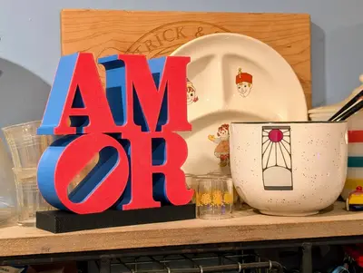 "AMOR" - Pop Art Sculpture