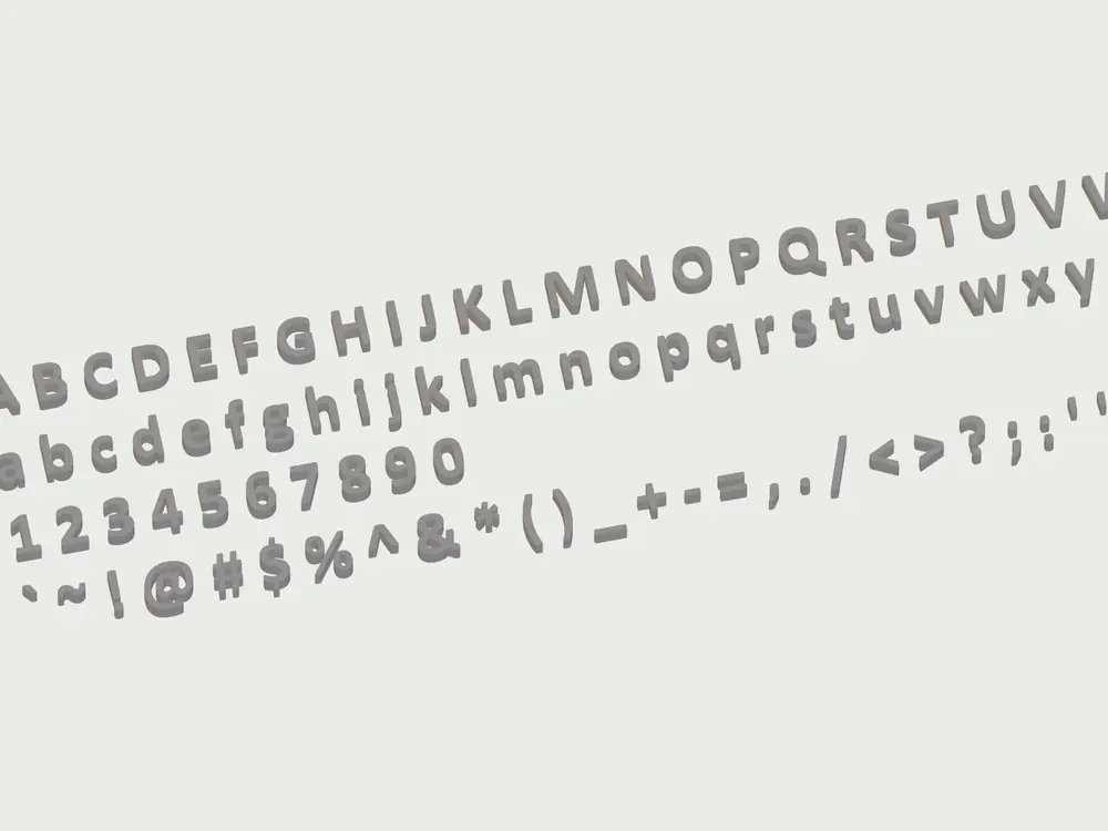 3D TEXT - Calibri