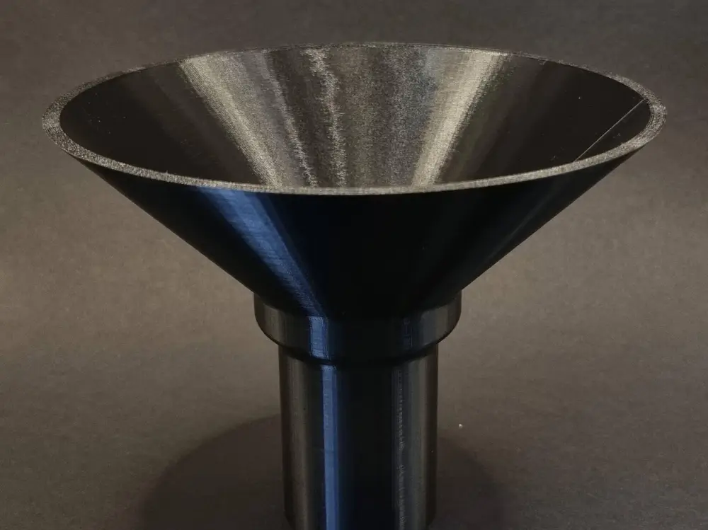 Resin funnel with fast flow
