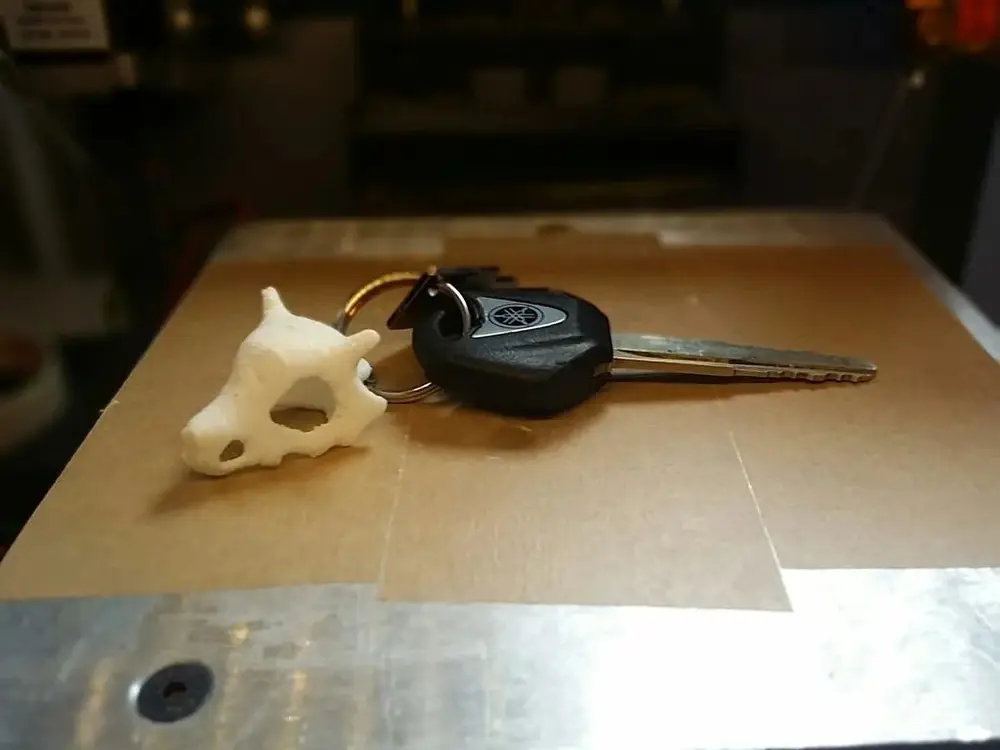 Cubone Pokemon Skull Keychain