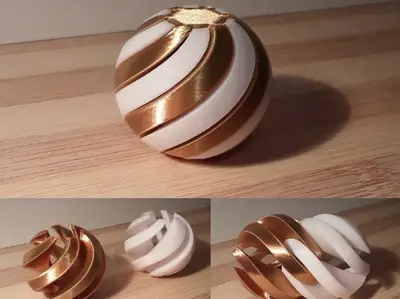 Fidget spiral puzzle sphere
