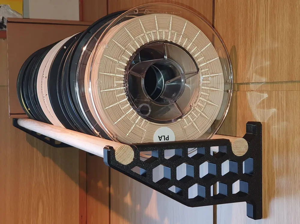 Filament spool shelf system honeycomb