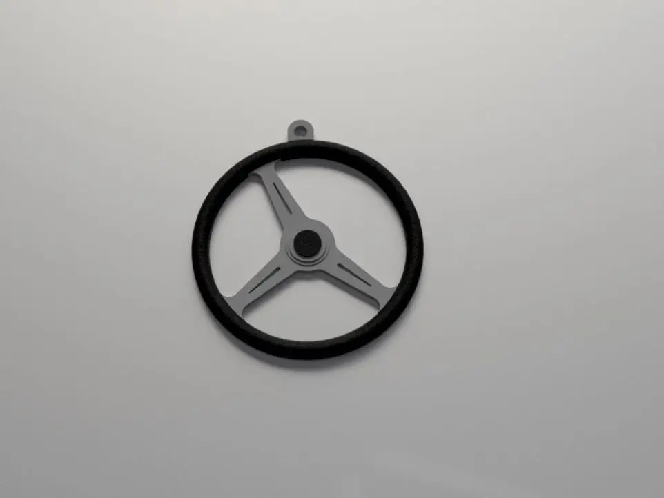 Steering wheel keychain