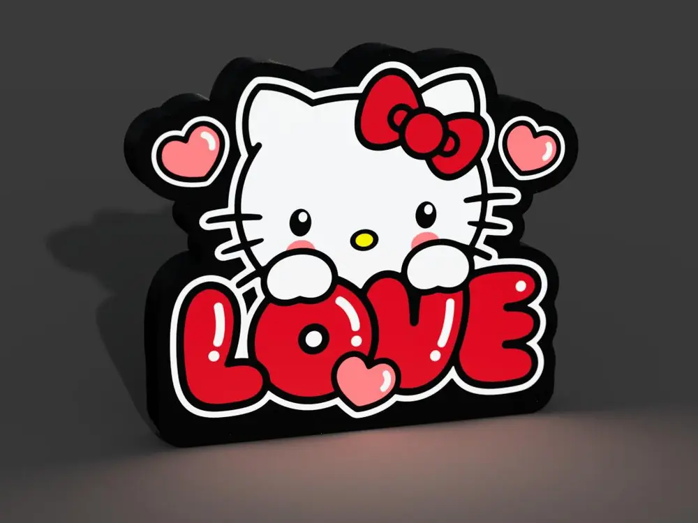 Hello Kitty Love Lightbox LED Lamp