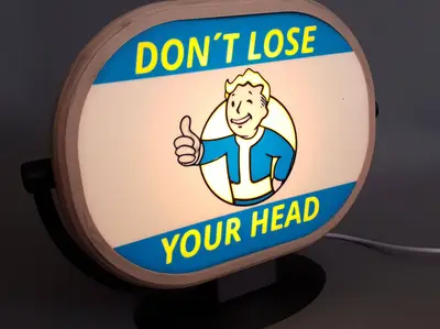 Fallout Lamp TV Vault boy Vault-tec