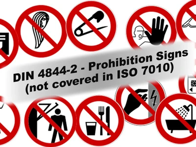 DIN 4844-2 Prohibition Signs (not covered in ISO 7010)