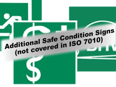 DIN 4844-2 & NEN 3010 Safe Condition Signs (not covered in ISO 7010)