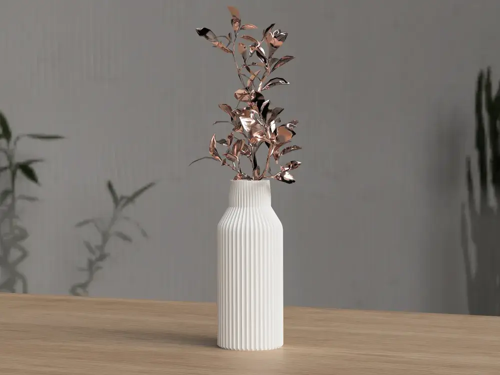 Ribbed Vase