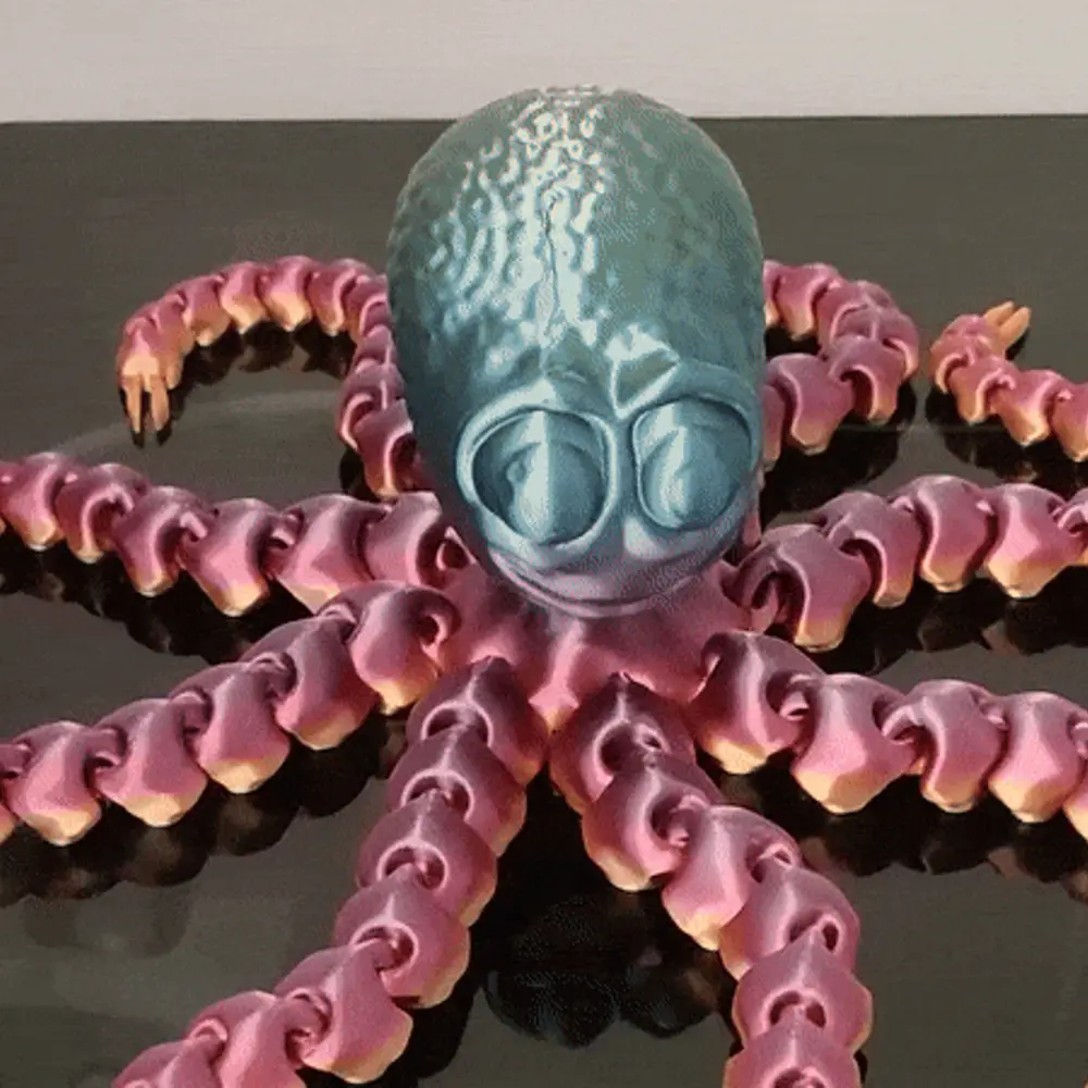 Happy Articulated Octopus! Print In Place!