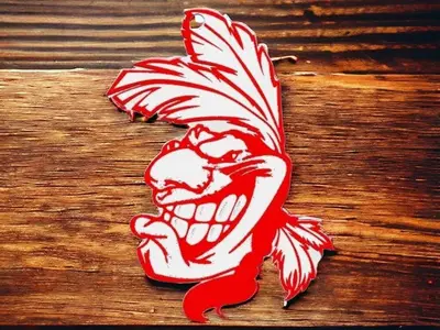 Crazy indian keychain