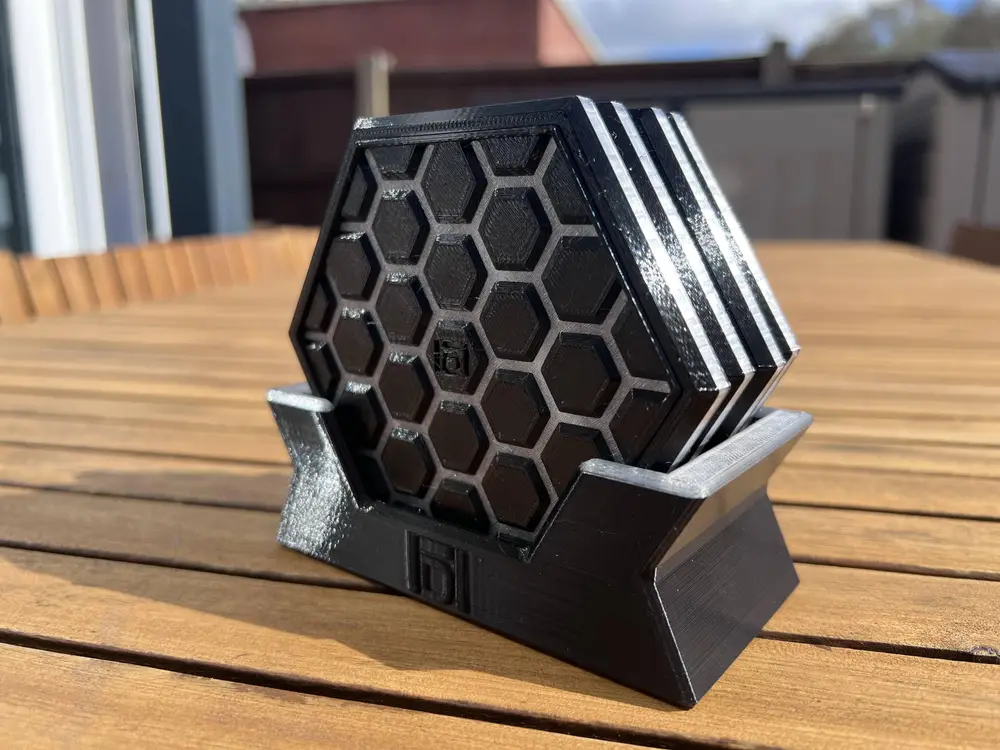 HEX Themed Coaster and Holder