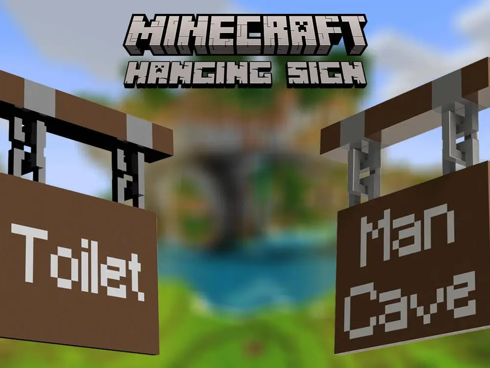 Minecraft hanging sign