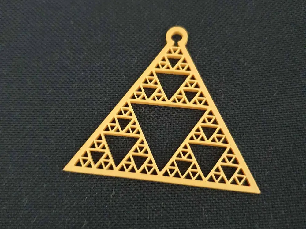 Sierpiński triangle earrings beauty of mathematics