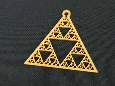 Sierpiński triangle earrings beauty of mathematics