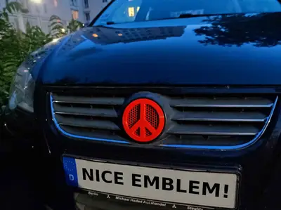 VW Peace Emblem Badge